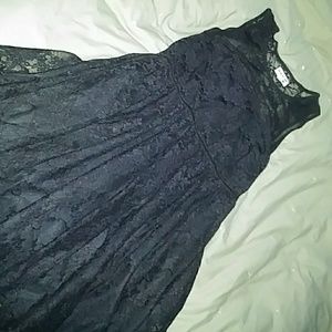 Black lace/ mesh dress